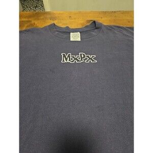 Wild Oats Vintage MxPx Band Shirt Mens Large L Navy Blue 90s Pop Punk Back Print